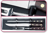 Rosewood Riveted Carver Set - boxed